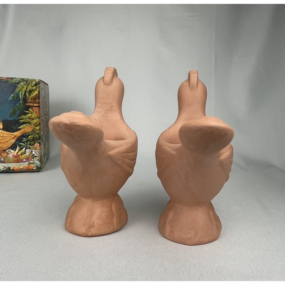 2 Avon Vintage Terra Cotta Bird Fragrance Candelette Holders 1976 Original Boxes - Picture 7 of 12